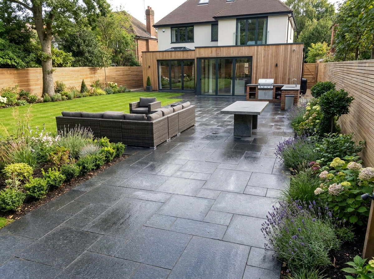 Black Granite Paving Mix Patio Pack 20 MM