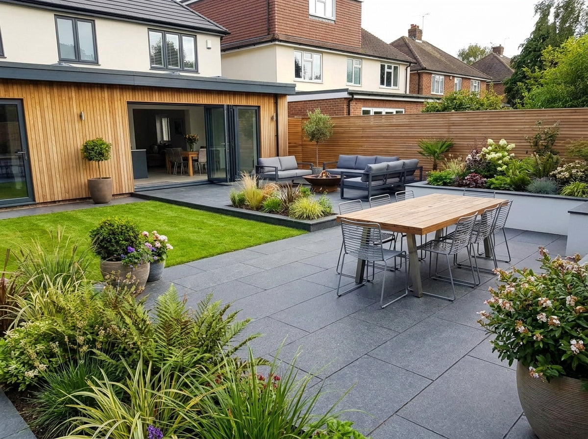 Black Granite Paving Mix Patio Pack 20 MM