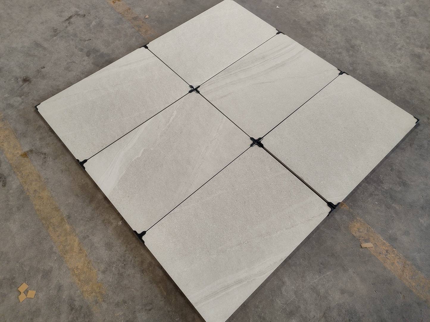 Cutstone Sand Porcelain paving laying image for the closeup look for the UK house in ipswich.