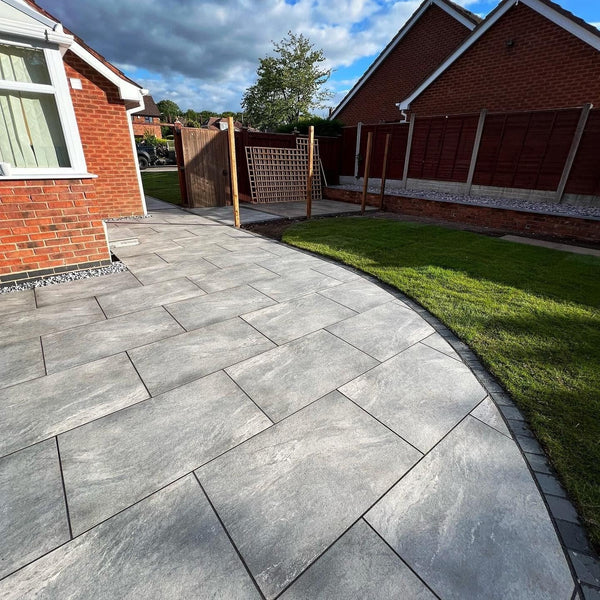 Low Maintenance London Grey Porcelain Tiles – Garden & Driveway Ready