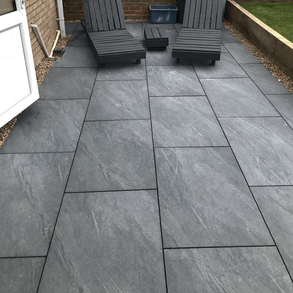 Manchester Midnight Outdoor Porcelain Slabs – Stylish & Weatherproof