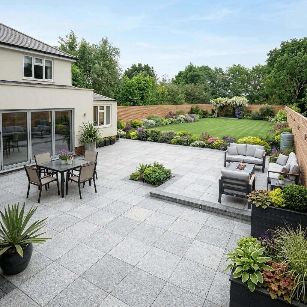 Silver Grey Granite Paving 600x600x20 mm