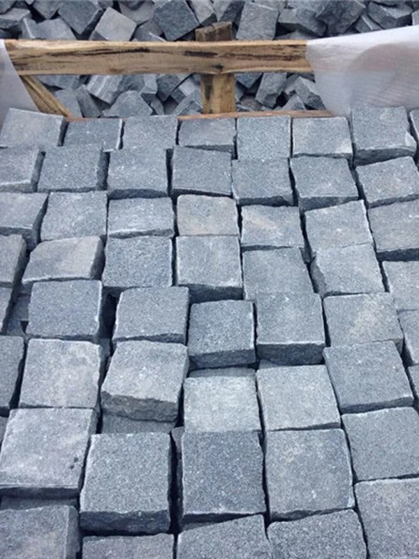 Blue Black Granite Natural Cobbles 50 MM