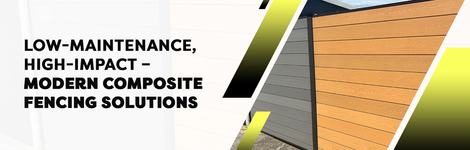 composite fencing panels installed in a contemporary outdoor setting