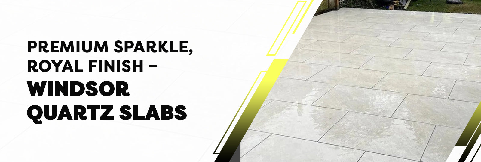 High quality porcelain paving slabs laid in a modern garden patio