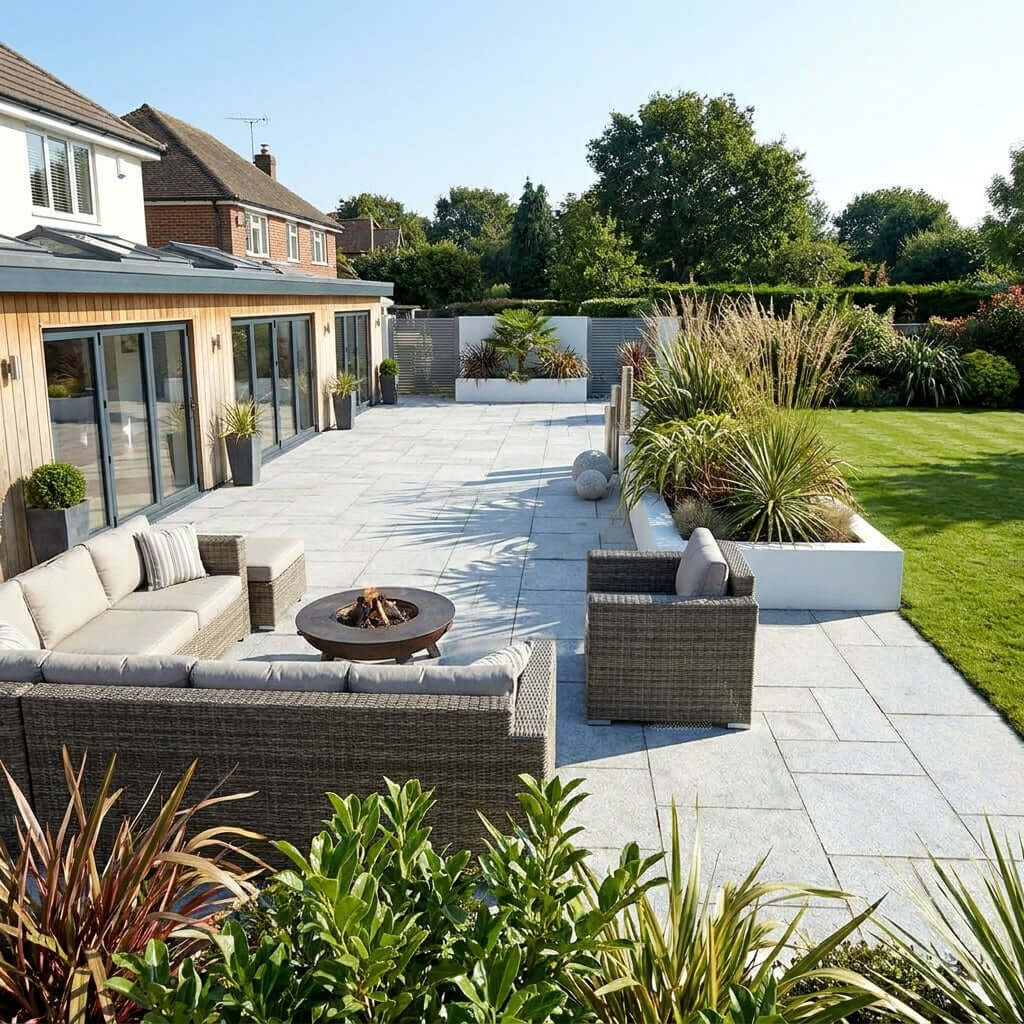 Silver Grey Granite Paving Mix Patio Pack 20 MM