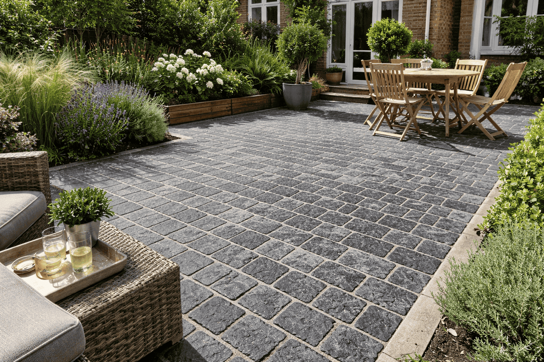 Achieving a vintage, antique aesthetic with cobblestone driveways
