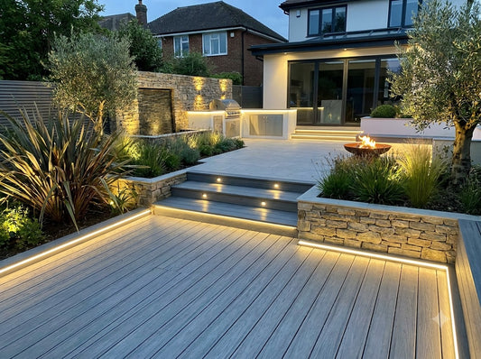 Integrated LED lighting for composite decking, step and edge lights