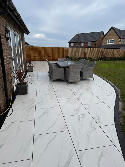 Designing multi-level patios with steps, retaining walls and tiered paving