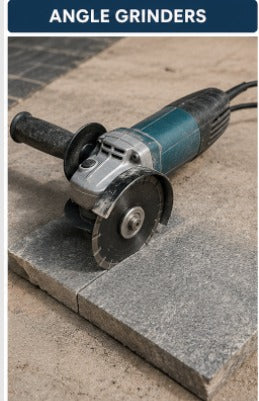 Comparing tools for cutting paving slabs: angle grinders, wet saws, block splitters