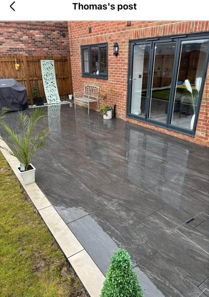 Anthracite black porcelain slabs 900x600 for patio slabs near me