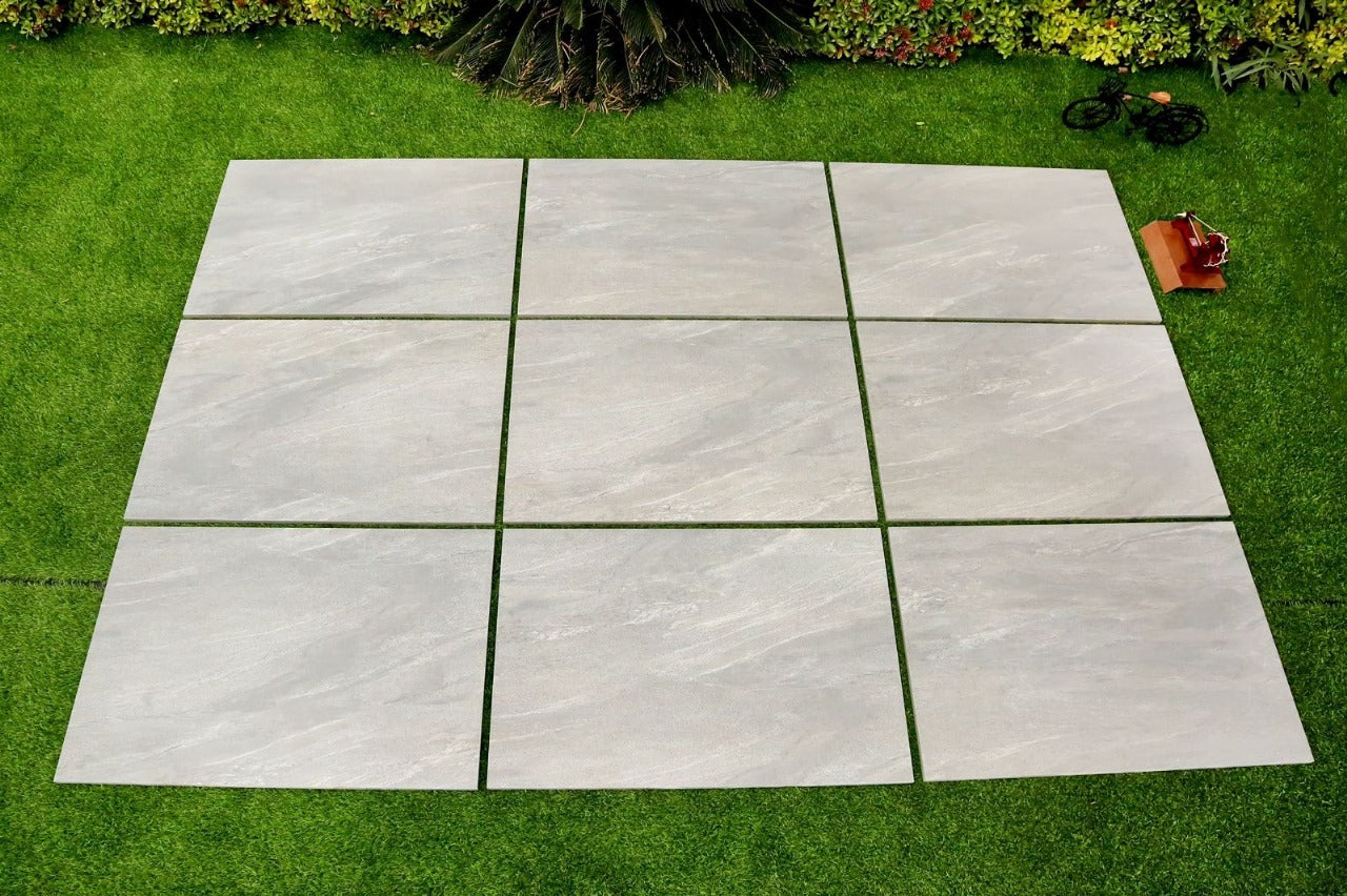 Anthracite Lite Porcelain Paving Slabs 600x600x20 mm (21.6 SQM, 60 Slabs Per Pack)