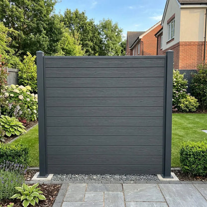Anthracite dark composite fencing kit for sleek garden screening UK