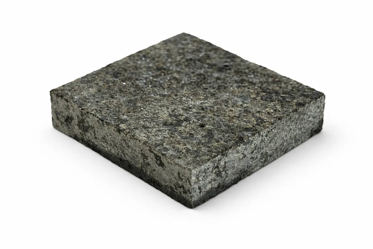 Black granite cobbles 100x100 2cm natural stone cobblestones and paving UK