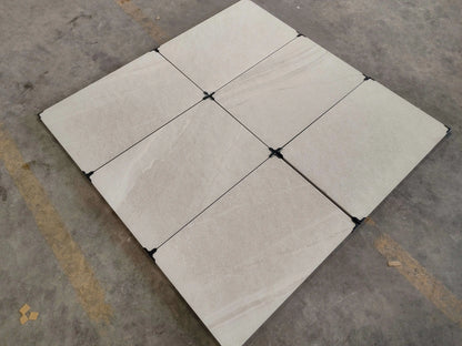 Cutstone sand porcelain paving slabs and premium patio slabs UK for modern gardens