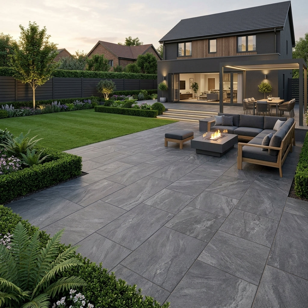 EC Grey Porcelain Paving Slabs 900x600x20 mm (21.6 SQM, 40 Slabs Per Pack)