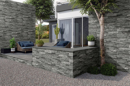 European Black 600x150 Porcelain Wall Cladding