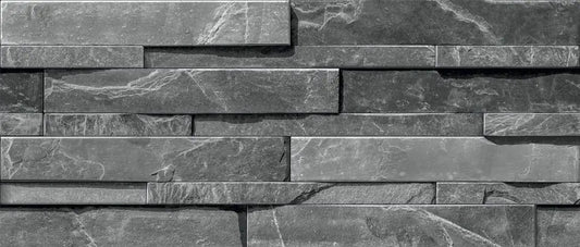 European Black 600x150 Porcelain Wall Cladding - Elegant Gardens