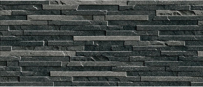 London Black 600 X 150 Porcelain Wall Cladding
