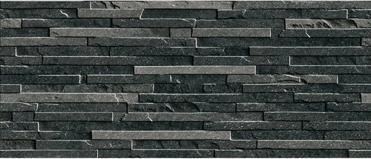 London Black 600x150 Porcelain Cladding