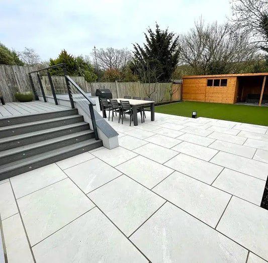 Mountain white porcelain paving 900x600 laid in a house in Exeter in the UK