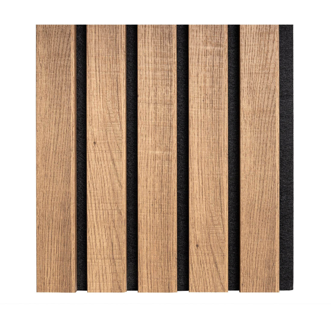 Oak acoustic panel for decorative sound absorbing walls