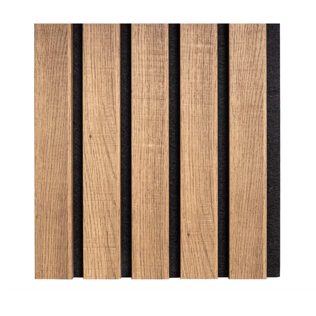 Oak acoustic panel for decorative sound absorbing walls