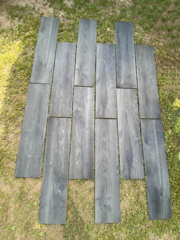 Anthracite Wood Porcelain Paving Planks 300x1200x20 mm (23.04 SQM, 64 Slabs Per Pack)