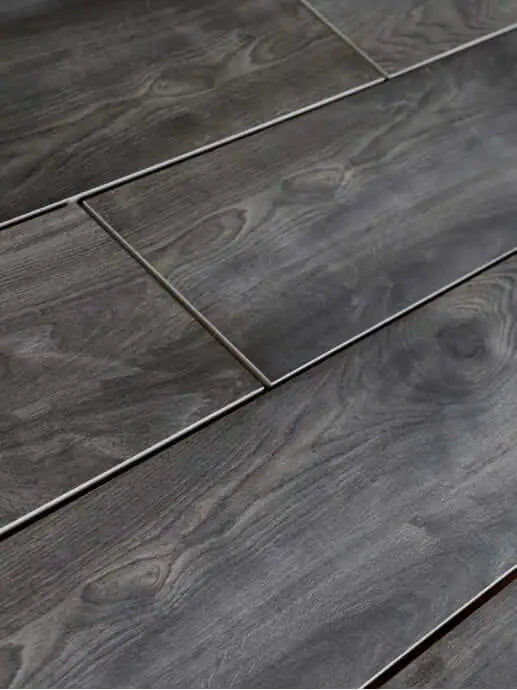Anthracite charcoal wood effect porcelain plank texture