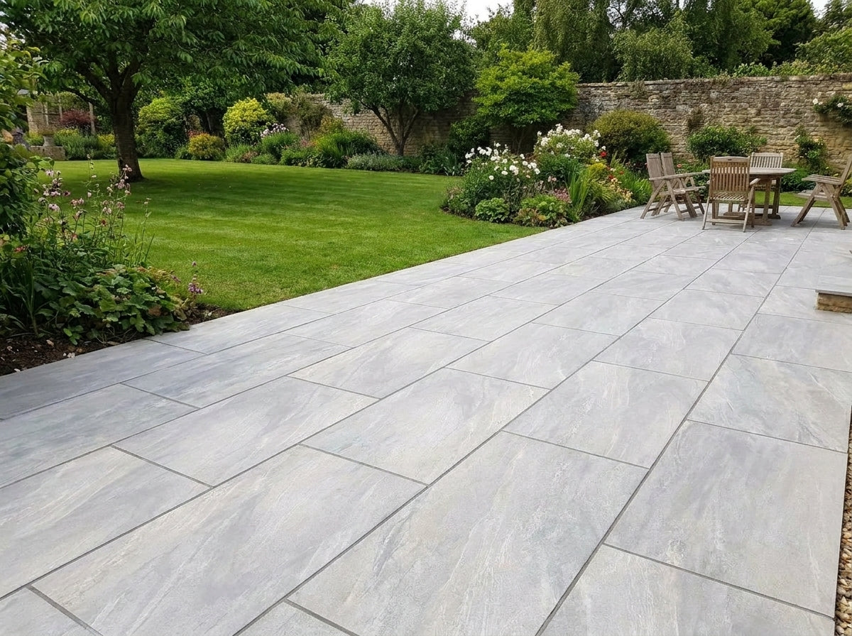 Anthracite Lite Porcelain Paving Slabs 600x600x20 mm (21.6 SQM, 60 Slabs Per Pack)
