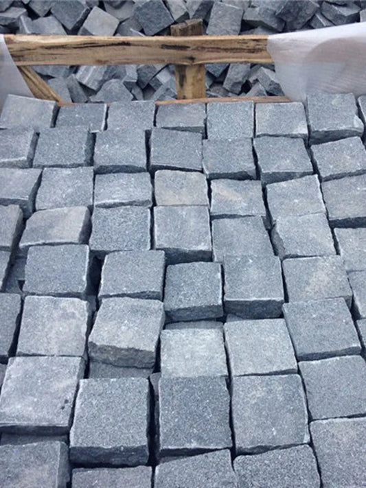 Black Granite Cobblestone