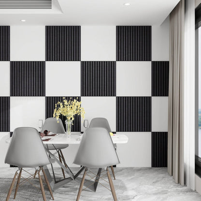 Black acoustic wall panels 60cm x 60cm for soundproof interiors