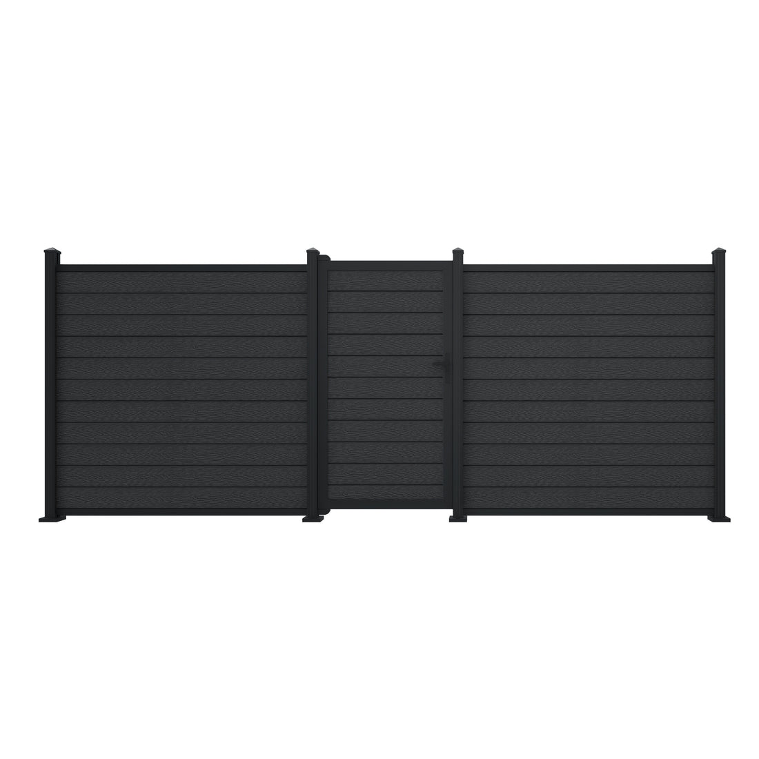 Black Woodgrain Composite Fence Standard Gate Kit | 950 x 1753mm