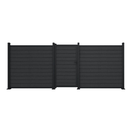 Black Woodgrain Composite Fence Standard Gate Kit | 950 x 1753mm