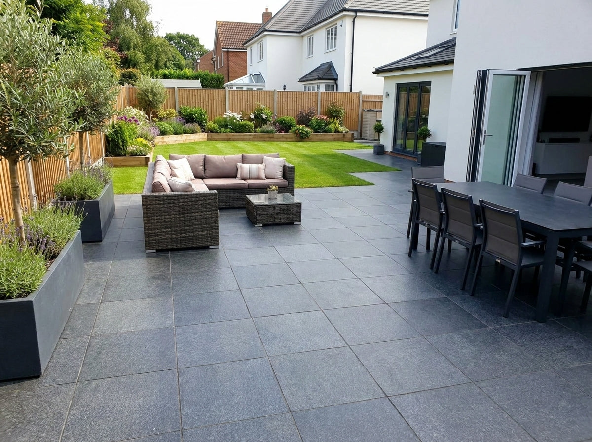 Black Granite Paving 600x600x20 mm