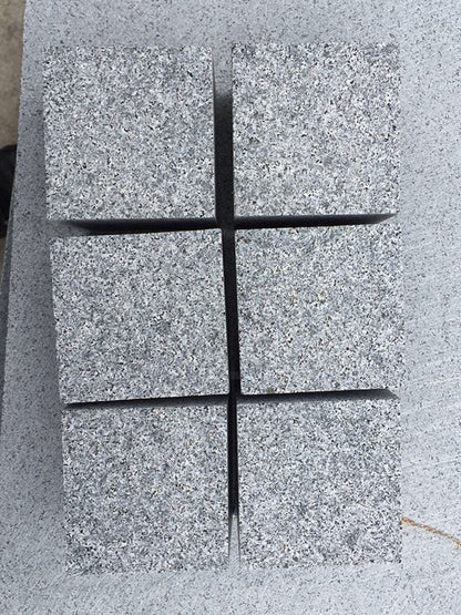 Blue Black Granite Flamed Cobblestone 50 MM