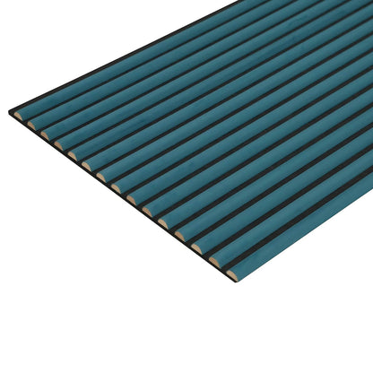 Blue curved wall panel 240cm x 60cm for decorative room interiors