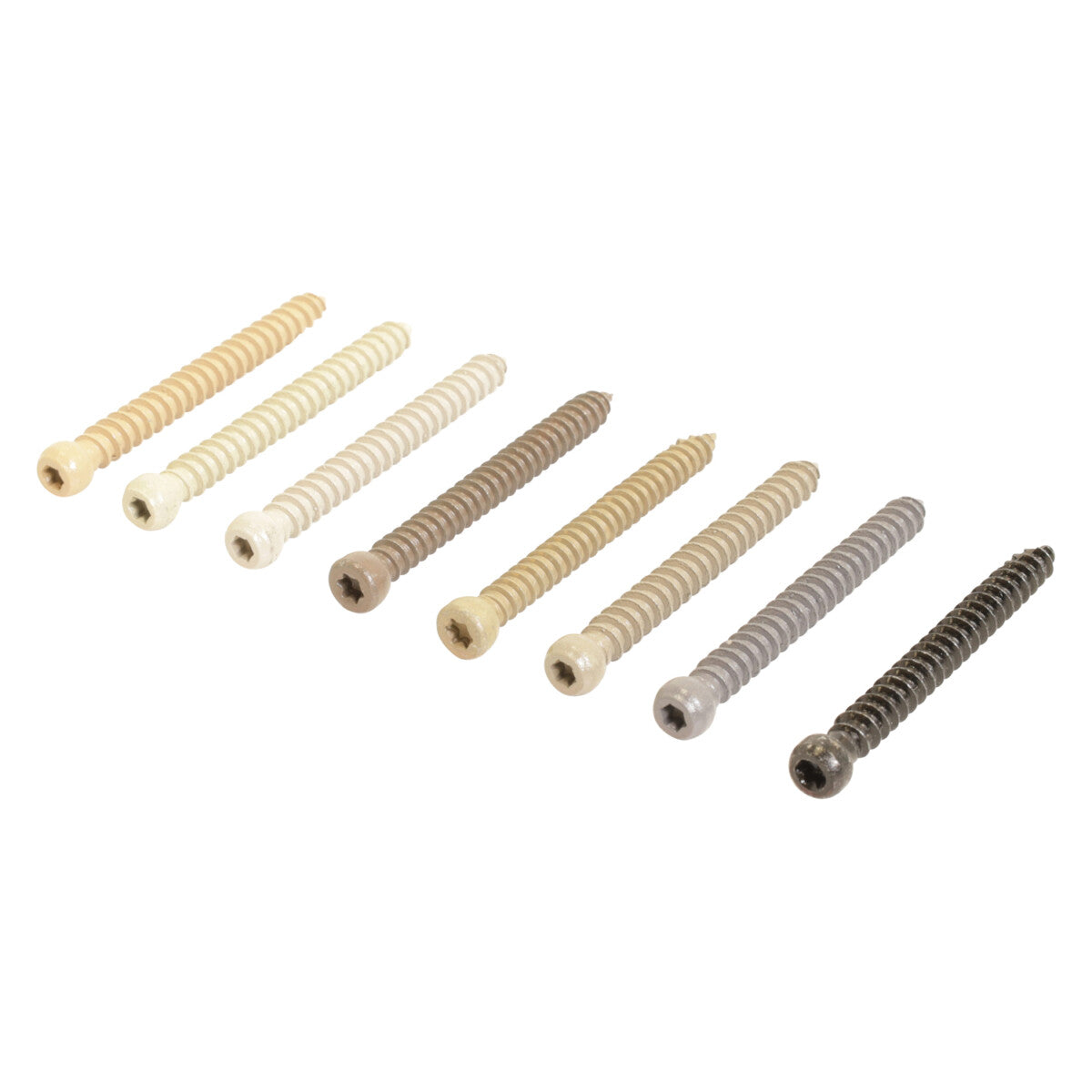 Durable coated trim screws designed for composite decking installations and neat finishes