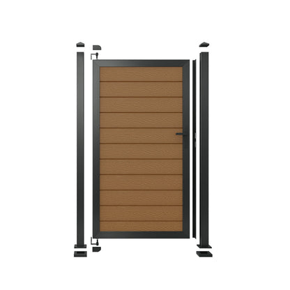 Teak Woodgrain Composite Fence Standard Gate Kit | 950 x 1753mm