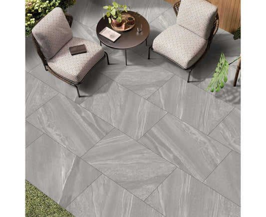 Coventry grey porcelain paving slabs