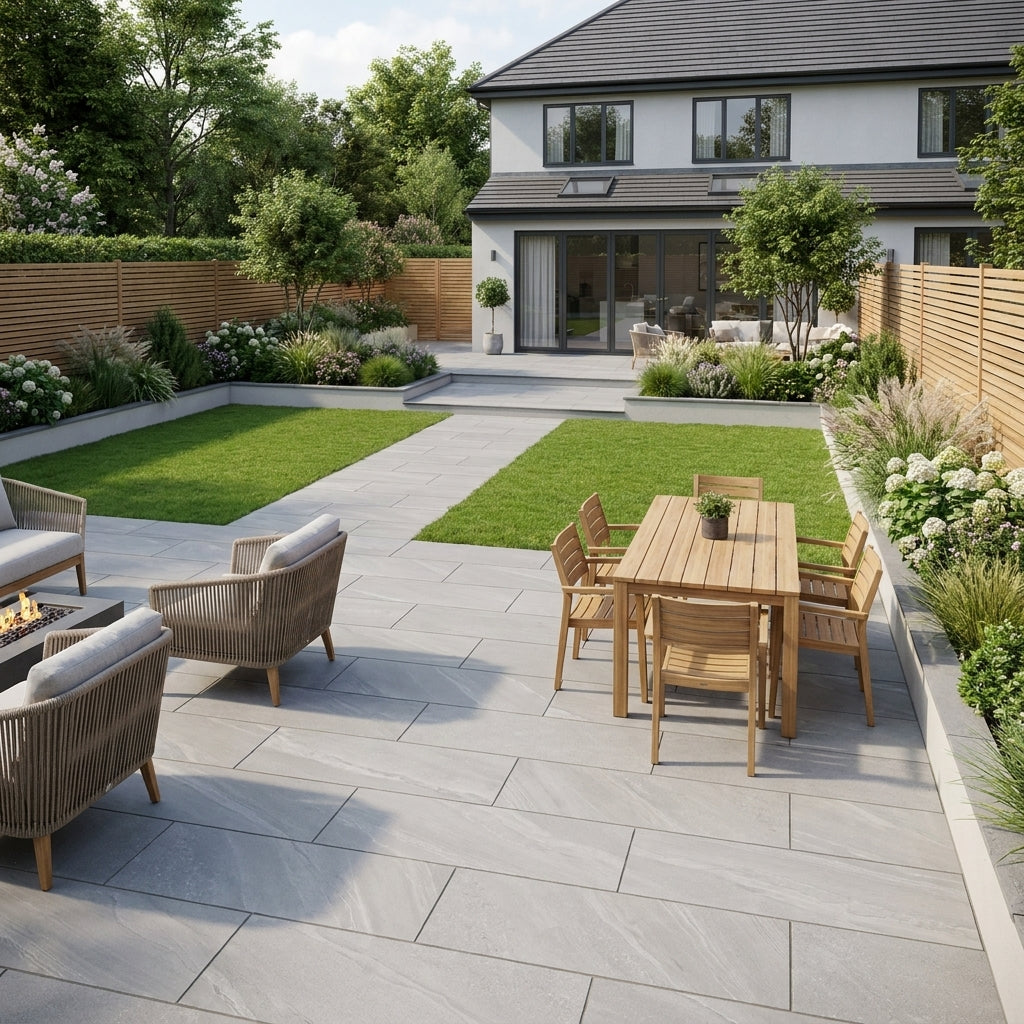 Coventry Grey Porcelain Paving Slabs 900x600x20 MM (21.6 SQM, 40 Slabs Per Pack)