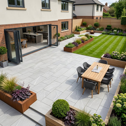 Crossover White Porcelain Paving Slabs 900x600x20 mm (21.6 SQM, 40 Slabs Per Pack)