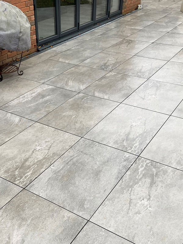 EC Grey Porcelain Paving Slabs 600x600x20 mm (21.6 SQM, 60 Slabs Per Pack)