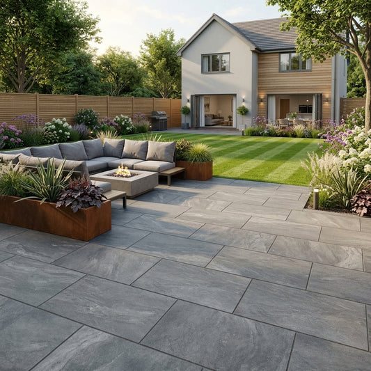 EC Grey Porcelain Paving Slabs 900x600x20 mm (21.6 SQM, 40 Slabs Per Pack)