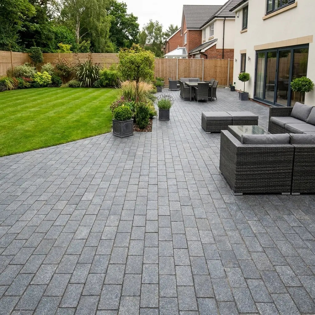 Granite cobbles 200x100 setts, traditional cobblestone and driveway paving stones UK
