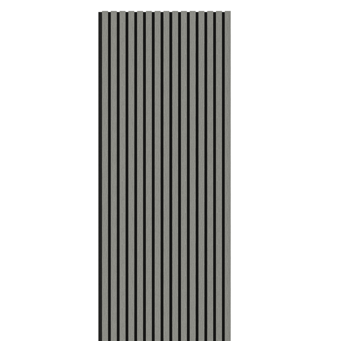 Grey Acoustic Wood Wall Panel Thin Slat Series 1 - 240x60cm