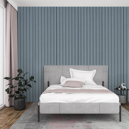 Grey curved acoustic wall panel 240cm x 60cm for office and home walls