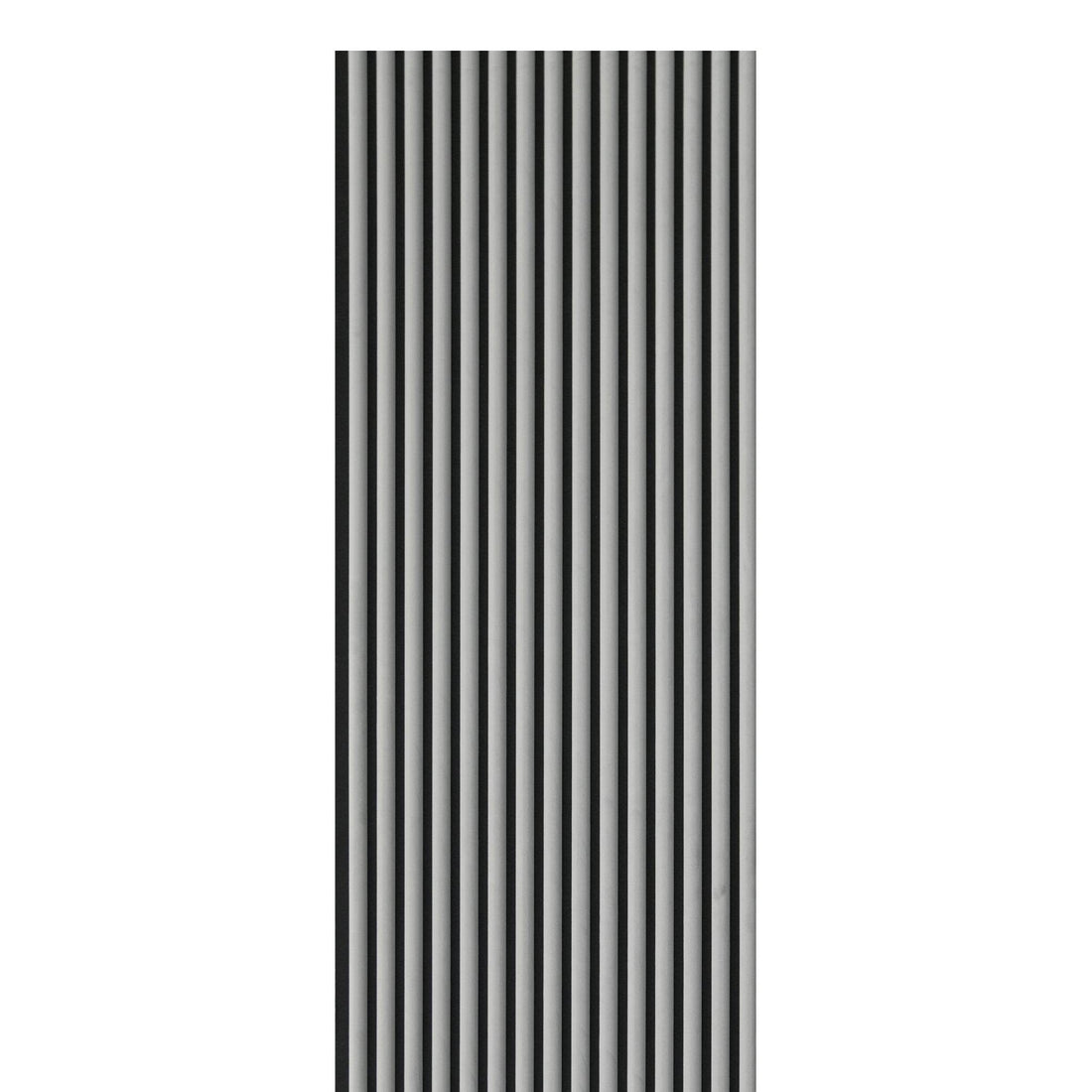 Grey Velour Acoustic Panel Curved Slat - 240x60cm