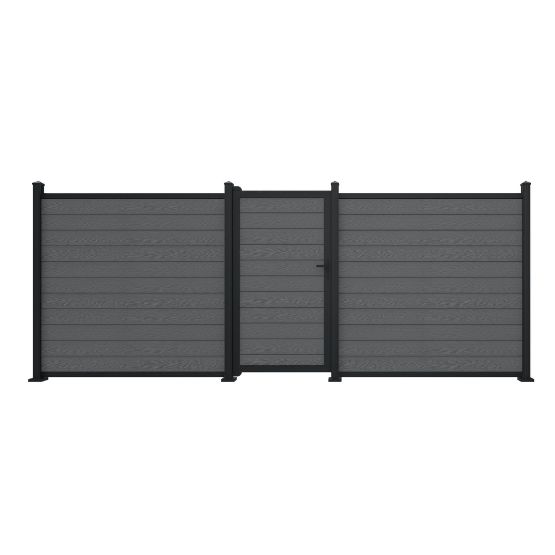 Grey Woodgrain Composite Fence Standard Gate Kit | 950 x 1753mm