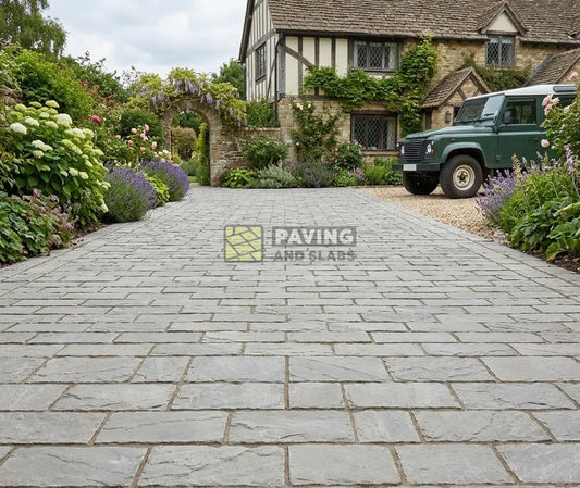 Kandla Grey cobblestones 200x100 setts for garden patio paving slabs UK